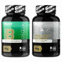 Kit Complexo B 120 Caps + Cromo Picolinato 120 Caps Growth - Growth Supplements