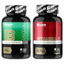 Kit Complexo B 120 Caps + Vitamina E 75 Caps Growth Supplements