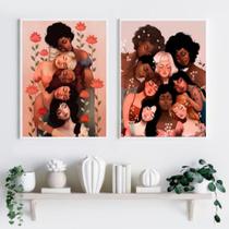 Kit Composição 2 Quadros Viva A Diversidade Racial 33X24Cm Kit Composição 2 Quadros Viva A Diversidade Racial 33X24Cm