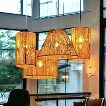 Kit Composição 4 Luminária de Teto Rústica Fibra Natural Palha Sisal - Charmhouse