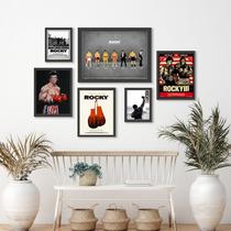 Kit Composição 6 Quadros Decorativos Rocky Balboa - com vidro Kit Composição 6 Quadros Decorativos Rocky Balboa - com vidro