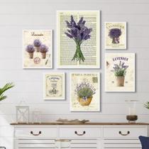 Kit Composição 6 Quadros Lavanda Provençal