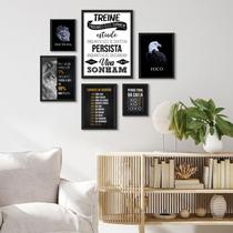 Kit Composição 6 Quadros Motivacionais - com vidro Kit Composição 6 Quadros Motivacionais - com vidro