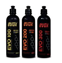 Kit Composto Polidor Evox 500ml (CORTE, REFINO E LUSTRO)