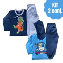 KIT composto por 2 conjuntos de moletom SORTIDOS sem capuz roupá infantil MENINO KIT composto por 2 conjuntos de moletom SORTIDOS sem capuz roupá infantil MENINO