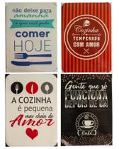 Kit composto por 4 Placas decorativa tamanho 30x42 cada