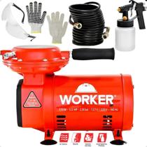 Kit Compressor De Ar Direto Bivolt 40Psi 370W 1/2Hp Worker