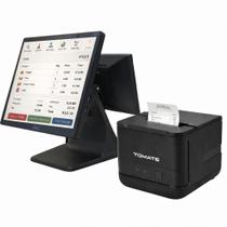 Kit Computador PDV Tela Dupla Touchscreen 15.6 pol. com Impressora 80mm Sistema Caixa