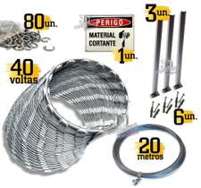 Kit Concertina completo para muro portão cerca 30cm - 10m Kit Concertina completo para muro portão cerca 30cm - 10m