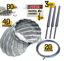 Kit Concertina para muro cerca cortante 30cm - completo 10m Kit Concertina para muro cerca cortante 30cm - completo 10m