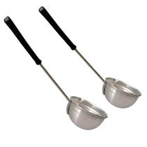 Kit Concha de Alumínio 7cm e 9 cm c/ Cabo Longo e Bico Kit Concha de Alumínio 7cm e 9 cm c/ Cabo Longo e Bico