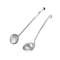 Kit Concha De Servir Feijão + Escumadeira Arroz Fritura 9cm Ø 23cm