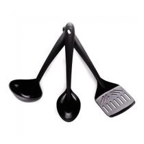 Kit concha espatula colher talheres nylon gourmet Plasutil 008342