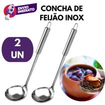Kit Concha Grande Aço Inox Servir Feijão Caldo Sopa Cremes Molho Utensílio Cozinha Restaurante