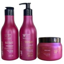Kit Cond, Máscara e Creme de Pentear para Cabelos Com Química, Progressiva e Alisamento WF 850ml