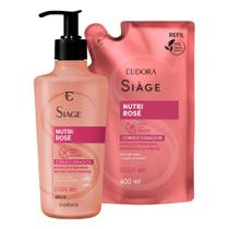 Kit Condicionador com Refil Nutri Rosé Nutrição Raiz e Pontas 400ml Eudora Siàge