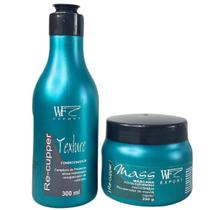 Kit Condicionador e Creme Máscara para Cabelos com Caspa Pontas Secas Oleosos Misto Crescimento Capilar WF RECUPPER 550ml