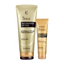 Kit Condicionador e Leave In CC Cream Reconstrói Os Fios Reconstrução Reparação Eudora Siàge