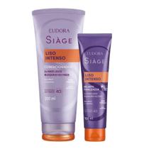 Kit Condicionador e Leave In Finalizador para Cabelo Liso Intenso Antifrizz Eudora Siàge