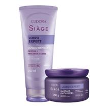 Kit Condicionador e Máscara Matizadora Loiro Expert Desamarelador Violeta Platinado Eudora Siàge Kit Condicionador e Máscara Matizadora Loiro Expert Desamarelador Violeta Platinado Eudora Siàge