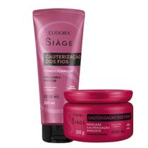 Kit Condicionador e Máscara Reconstrução Cauterização dos Fios Reparação Capilar Eudora Siàge