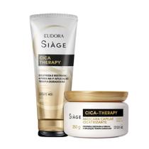 Kit Condicionador e Máscara Reconstrução Reparação Cica Therapy Restauração Capilar Eudora Siàge Kit Condicionador e Máscara Reconstrução Reparação Cica Therapy Restauração Capilar Eudora Siàge