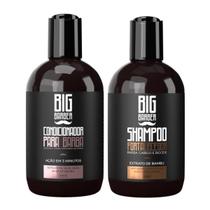 Kit Condicionador e Shampoo Fortalecedor Big Barber 250ml Barba Cabelo Bigode Hidratante Limpeza