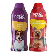 Kit Condicionador + Shampoo 5x1 Pet Clean Cachorro Gato Kit Condicionador + Shampoo 5x1 Pet Clean Cachorro Gato