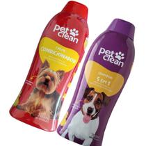Kit Condicionador + Shampoo 5x1 Pet Clean Cachorro Gato Kit Condicionador + Shampoo 5x1 Pet Clean Cachorro Gato