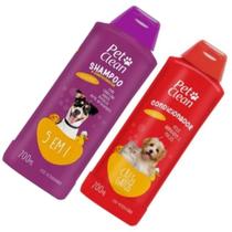 Kit Condicionador + Shampoo 5x1 Pet Clean Cachorro Gato