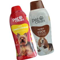 Kit Condicionador + Shampoo Coco Pet Clean Cachorro Gato Kit Condicionador + Shampoo Coco Pet Clean Cachorro Gato