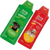 Kit Condicionador + Shampoo Filhote Pet Clean Cachorro Gato Kit Condicionador + Shampoo Filhote Pet Clean Cachorro Gato