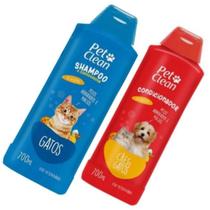 Kit Condicionador + Shampoo Gato Pet Clean Cachorro Gato