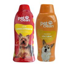 Kit Condicionador + Shampoo Natural Pet Clean Cachorro Gato
