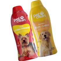 Kit Condicionador + Shampoo Pelos Claros Pet Clean Cachorro Kit Condicionador + Shampoo Pelos Claros Pet Clean Cachorro