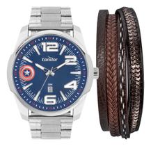 Kit Condor Masculino Marvel Prata - Co2115Mzm/Ki4A Kit Condor Masculino Marvel Prata - Co2115Mzm/Ki4A