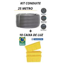 Kit Conduite Cinza 25 metros 3/4 + 10 Caixa de Luz Amarela 4x2 Pvc Tramontina Retangular Amarela Kit Conduite Cinza 25 metros 3/4 + 10 Caixa de Luz Amarela 4x2 Pvc Tramontina Retangular Amarela
