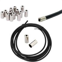 Kit Conduíte Teflon 10 Metros com 20 Terminais de Alumínio para Bike - Desempenho e Durabilidade para Freios e Marchas