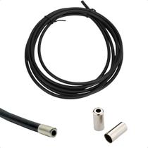 Kit Conduíte Teflon 2 Metros com 4 Terminais de Alumínio para Bike - Desempenho e Durabilidade para Freios e Marchas