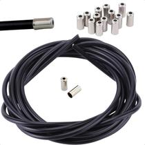 Kit Conduíte Teflon 20 Metros com 40 Terminais de Alumínio para Bike - Desempenho e Durabilidade para Freios e Marchas