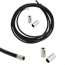 Kit Conduíte Teflon 5 Metros com 10 Terminais de Alumínio para Bike - Desempenho e Durabilidade para Freios e Marchas