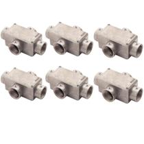 Kit Condulete De Aluminio 1.1/2" Bsp C/ Tampa S/Pintura- Tramontina Kit Condulete De Aluminio 1.1/2" Bsp C/ Tampa S/Pintura- Tramontina
