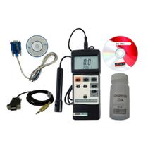 Kit Condutivímetro Digital Condutividade Ec 0 A 20Ms Cdr-870 Portátil Instrutherm Software Solução Cabo Rs-232 Usb