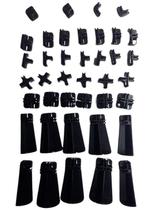 Kit Conectivos Preto Para Balcão 12 Módulos 4Mm