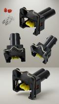 Kit Conector 2 Vias P/ Sensores E Atuadores