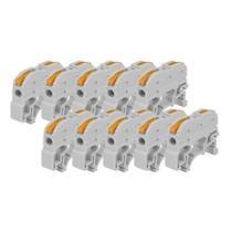 Kit Conector Alavanca de Emenda KV121 1 Via 32A Trilho DIN Cabo 0,2-4,0mm² - Cinza