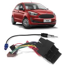 Kit Conector Chicotes Radio Antena Ligacao Som Automotivo Ford Ka 2019 2020 2021 2022