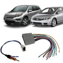 Kit Conector Chicotes Radio Antena Plug And Play Honda Civic - Ecarshop Premium