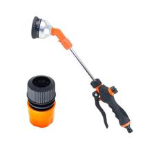 Kit Conector de Mangueira 1/2pol + Esguicho Alongado 9 Funções