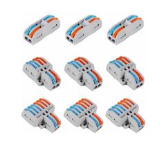 Kit Conector Elétrico Rápido Emenda Fios 2, 4, 6